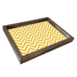 Tava pentru servire, AT-020, 30x40 cm, MDF , Multicolor imagine