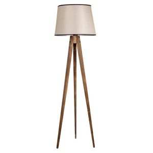 Lampadar, Luin, 8285-8, E27, 60 W, lemn/textil imagine