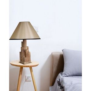 Veioza, Luin, 8300-2M, E27, 60 W, lemn/textil imagine