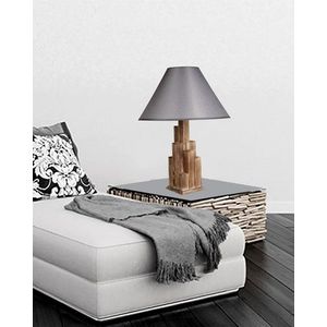 Veioza, Luin, 8300-3M, E27, 60 W, lemn/textil imagine