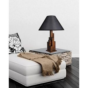 Veioza, Luin, 8301-1M, E27, 60 W, lemn/textil imagine