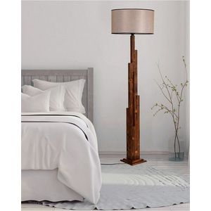 Lampadar, Luin, 8301-3, E27, 60 W, lemn/textil imagine