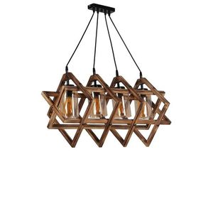 Candelabru, Luin, 8310-4, E27, 60 W, lemn/metal imagine