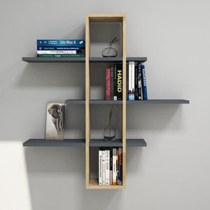 Raft pentru perete Ardo Puqa Design, 96x19, 6x101 cm, safir/antracit imagine