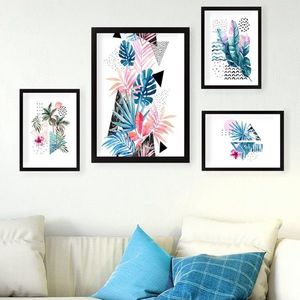 Set 4 tablouri decorative, SET_038, Lulu, 24x29 cm/34x44 cm, plastic imagine