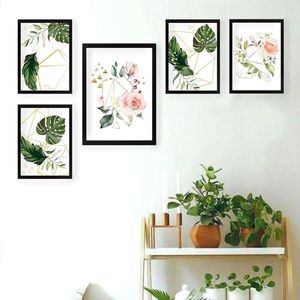 Set 5 tablouri decorative, SET_046, Lulu, 24x29 cm/34x44 cm, plastic imagine
