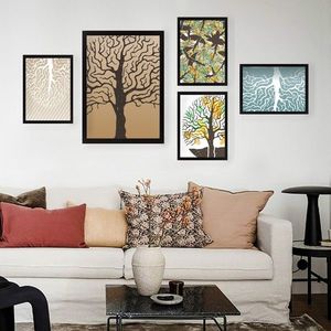 Set 5 tablouri decorative, SET_079, Lulu, 24x29 cm/34x44 cm, plastic imagine