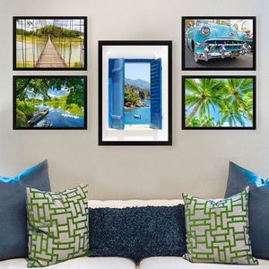 Set 5 tablouri decorative, SET_110, Lulu, 24x29 cm/34x44 cm, plastic imagine