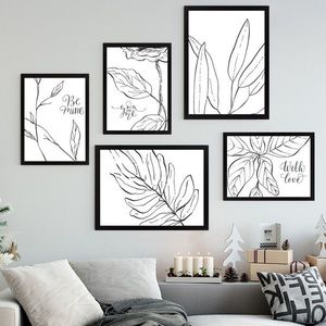 Set 5 tablouri decorative, SET_001, Lulu, 24x29 cm/34x44 cm, plastic imagine