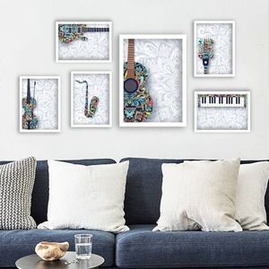 Set 6 tablouri decorative, SET_0100, Lulu, 24x29 cm/24x44 cm, plastic imagine