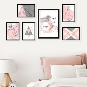 Set 6 tablouri decorative, SET_024, Lulu, 24x29 cm/24x44 cm, plastic imagine