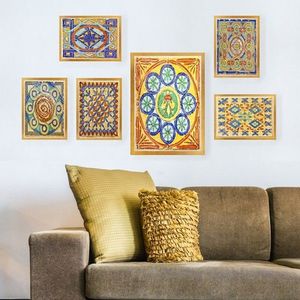 Set 6 tablouri decorative, SET_098, Lulu, 24x29 cm/24x44 cm, plastic imagine