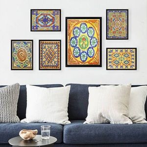 Set 6 tablouri decorative, SET_099, Lulu, 24x29 cm/24x44 cm, plastic imagine