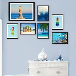 Set 6 tablouri decorative, SET_120, Lulu, 24x29 cm/24x44 cm, plastic imagine