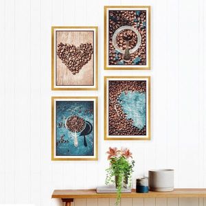 Set 4 tablouri decorative, SET_121, Lulu, 34x44 cm, plastic imagine