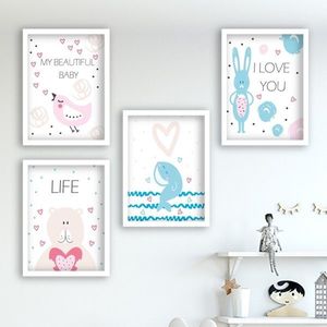 Set 4 tablouri decorative, SET_122, Lulu, 34x44 cm, plastic imagine
