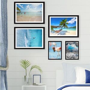 Set 5 tablouri decorative, SET_010, Lulu, 24x29 cm/34x44 cm, plastic imagine
