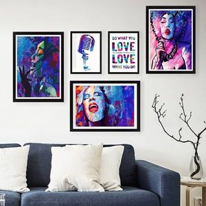 Set 5 tablouri decorative, SET_105, Lulu, 24x29 cm/34x44 cm, plastic imagine