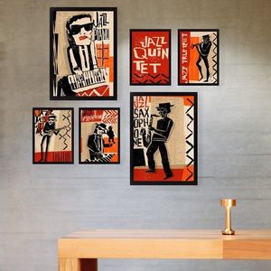 Set 6 tablouri decorative, SET_029, Lulu, 24x29 cm/24x44 cm, plastic imagine