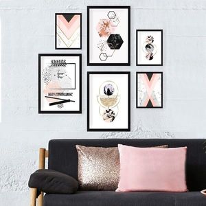 Set 6 tablouri decorative, SET_008, Lulu, 24x29 cm/34x44 cm, plastic imagine