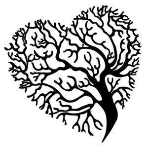 Decoratiune de perete, Heart Tree, Tanelorn, 70x70 cm, metal imagine