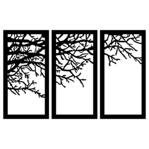 Set 3 decoratiuni de perete, Tree 11, Tanelorn, 112x70 cm, metal imagine