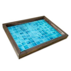Tava pentru servire, AT-031, 30x40 cm, MDF , Multicolor imagine