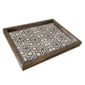 Tava pentru servire, AT-033, 30x40 cm, MDF , Multicolor imagine