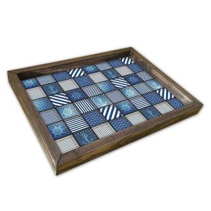 Tava pentru servire, AT-039, 30x40 cm, MDF , Multicolor imagine