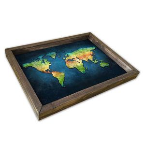 Tava pentru servire, AT-040, 30x40 cm, MDF , Multicolor imagine