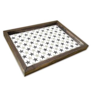 Tava pentru servire, AT-046, 30x40 cm, MDF , Multicolor imagine