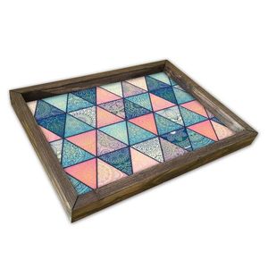 Tava pentru servire, AT-048, 30x40 cm, MDF , Multicolor imagine