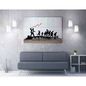 Tablou decorativ, WY30 (70 x 100), 50% bumbac / 50% poliester, Canvas imprimat, Multicolor imagine