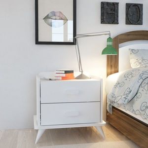 Noptiera Andaz, Zena Home, 60x42.1x58.6 cm, alb imagine