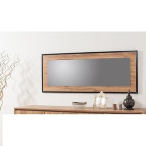 Oglinda decorativa Quantum Idea, Sapphire, 150x60 cm, natural/negru imagine