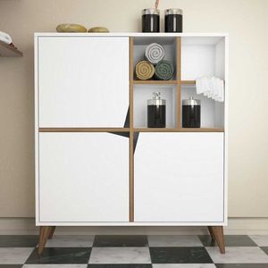 Bufet Pulse, Hommy Craft, 100x30x115 cm, alb/natural imagine