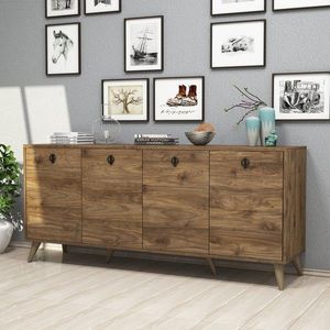 Bufet inferior Elite Walnut, Mezza, 180x45x80 cm, maro imagine