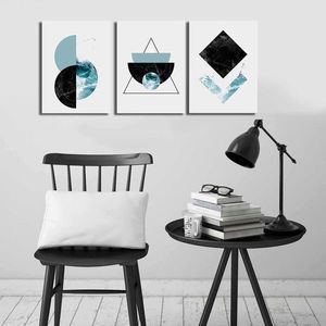 Set 3 tablouri decorative, 3P3040CIZC-01, Canvas, 28 x 38 cm, 3 piese, Multicolor imagine
