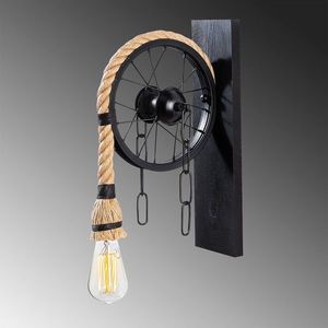 Aplica de perete, Erebos - 123-A, Lustro, 15 x 24 x 40 cm, 1 x E27, 40W, negru imagine