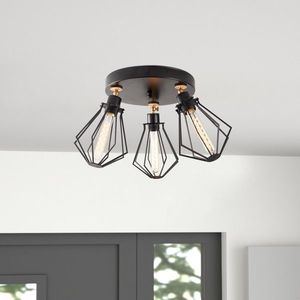 Lustra, Oylat - N-1041, Alby, 56 x 31 cm, 3 x E27, 40W, negru imagine