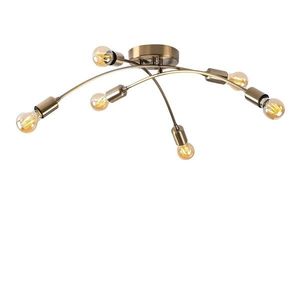 Lustra, Banana - 1141, Tatum, 67 x 67 x 25 cm, 6 x E27, 40W, aramiu antic imagine