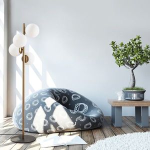 Lampadar, Faze - NT - 115, Sheen, 32 x 32 x 130 cm, 4 x E27, 40W, auriu imagine