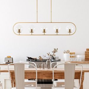 Lustra, Jewel - 10625, Fulgor, 122 x 15 x 49 cm, 5 x E14, 15W, auriu imagine