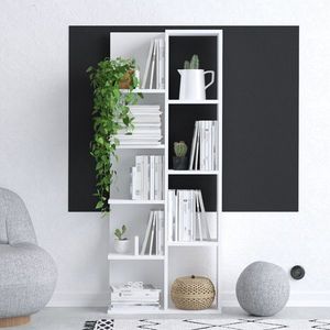 Biblioteca, Emerald, Viva, 60 x 150 x 18 cm, pal melaminat, alb imagine