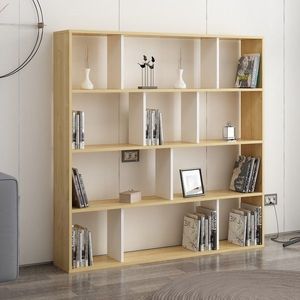 Biblioteca, Colman, Hodbi 935CMN1107, 145.2 x 25 x 145 cm, pal melaminat, stejar/alb imagine