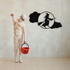 Decoratiune de perete, Halloween 15, Metal, Dimensiune: 53 x 28 cm, Negru imagine