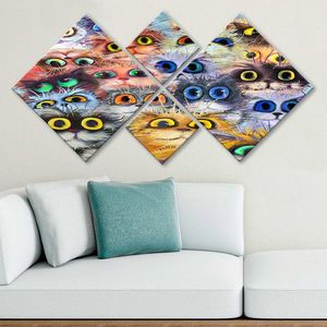 Set 4 tablouri decorative, 4MDF1019005447, MDF, Imprimat UV, Multicolor imagine