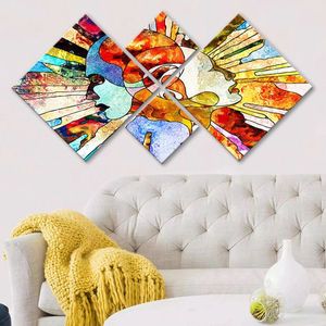 Set 4 tablouri decorative, 4MDF1021939786, MDF, Imprimat UV, Multicolor imagine