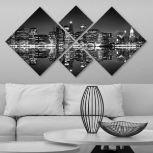 Set 4 tablouri decorative, 4MDF103151318, MDF, Imprimat UV, Multicolor imagine