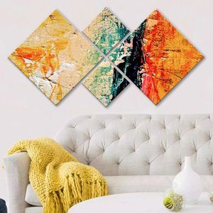 Set 4 tablouri decorative, 4MDF1050822, MDF, Imprimat UV, Multicolor imagine